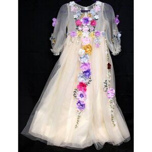 Xiao Fei NV Dress 14-16 Flower Shimmer Sheer Forest Fairy Special Garden Cosplay